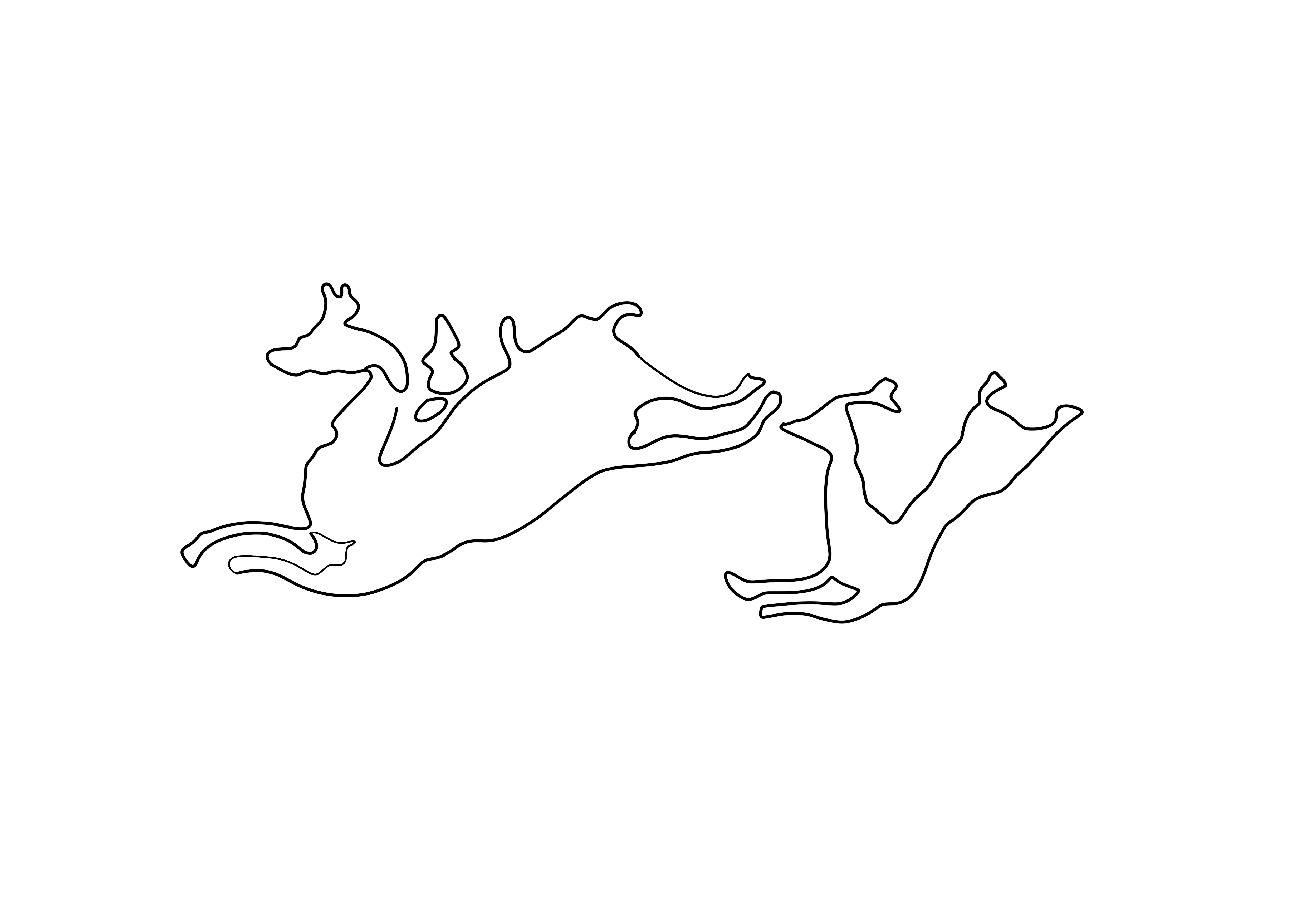 鹿 汉画像石
