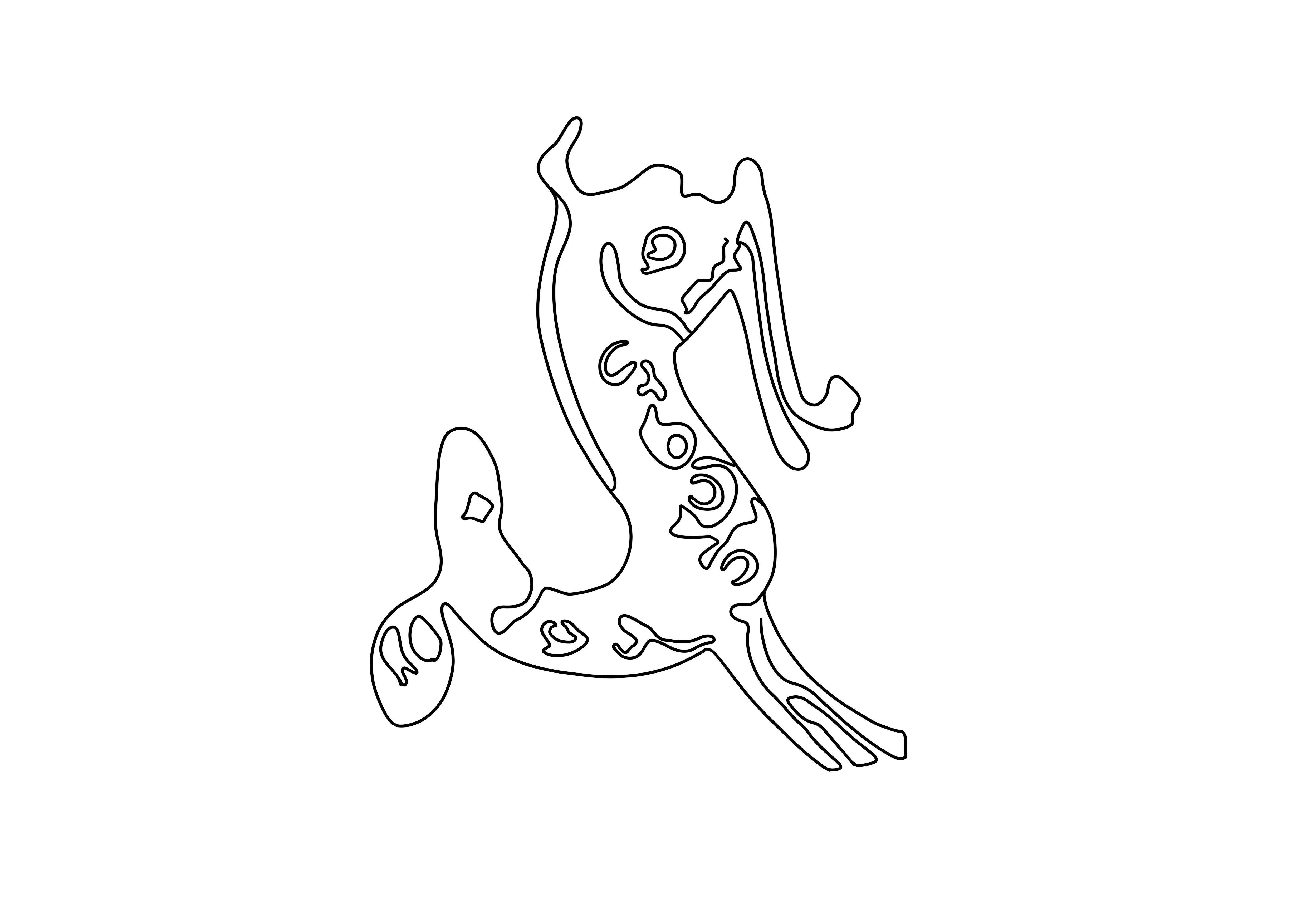 鹿 汉画像石 