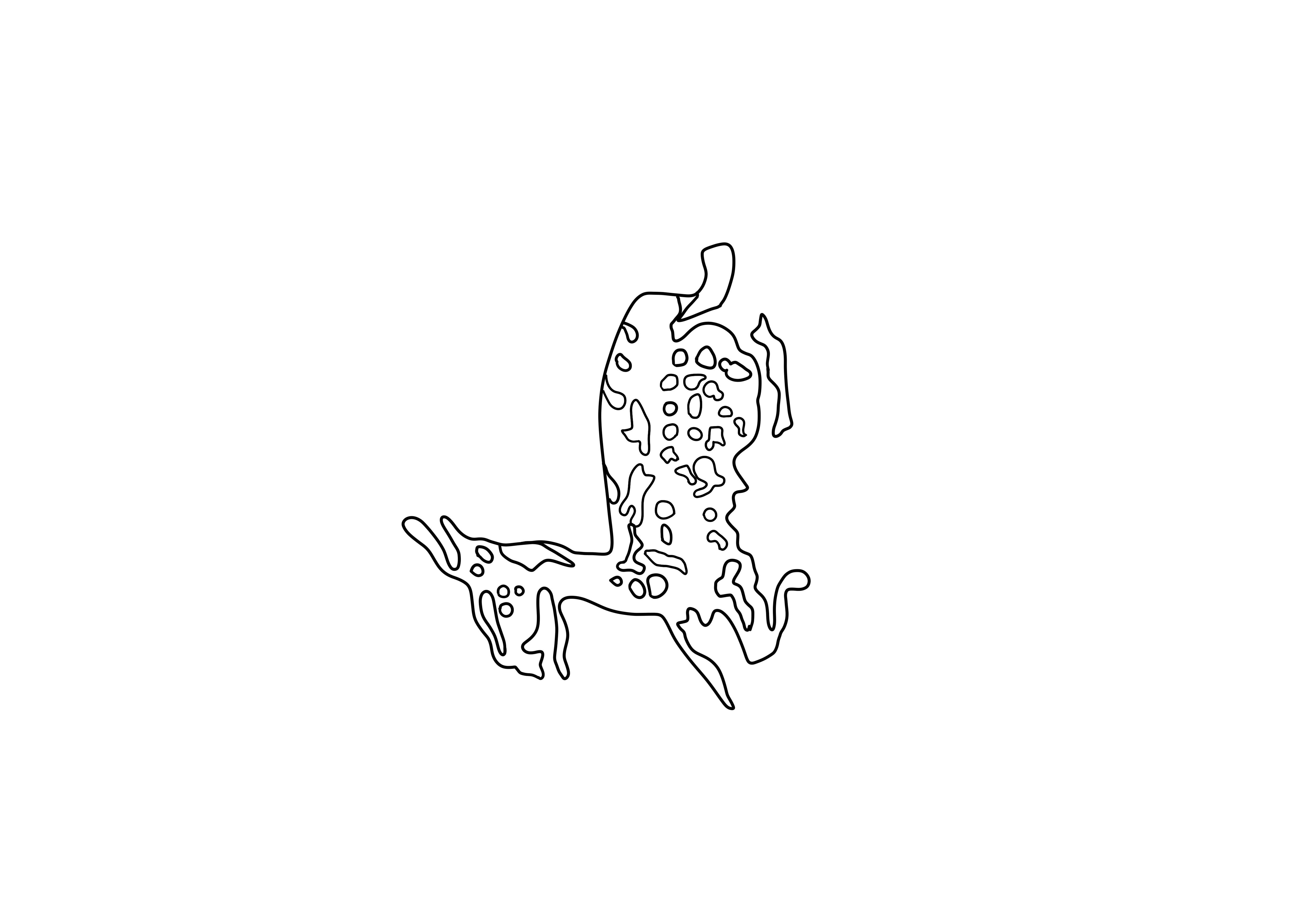 鹿 汉画像石