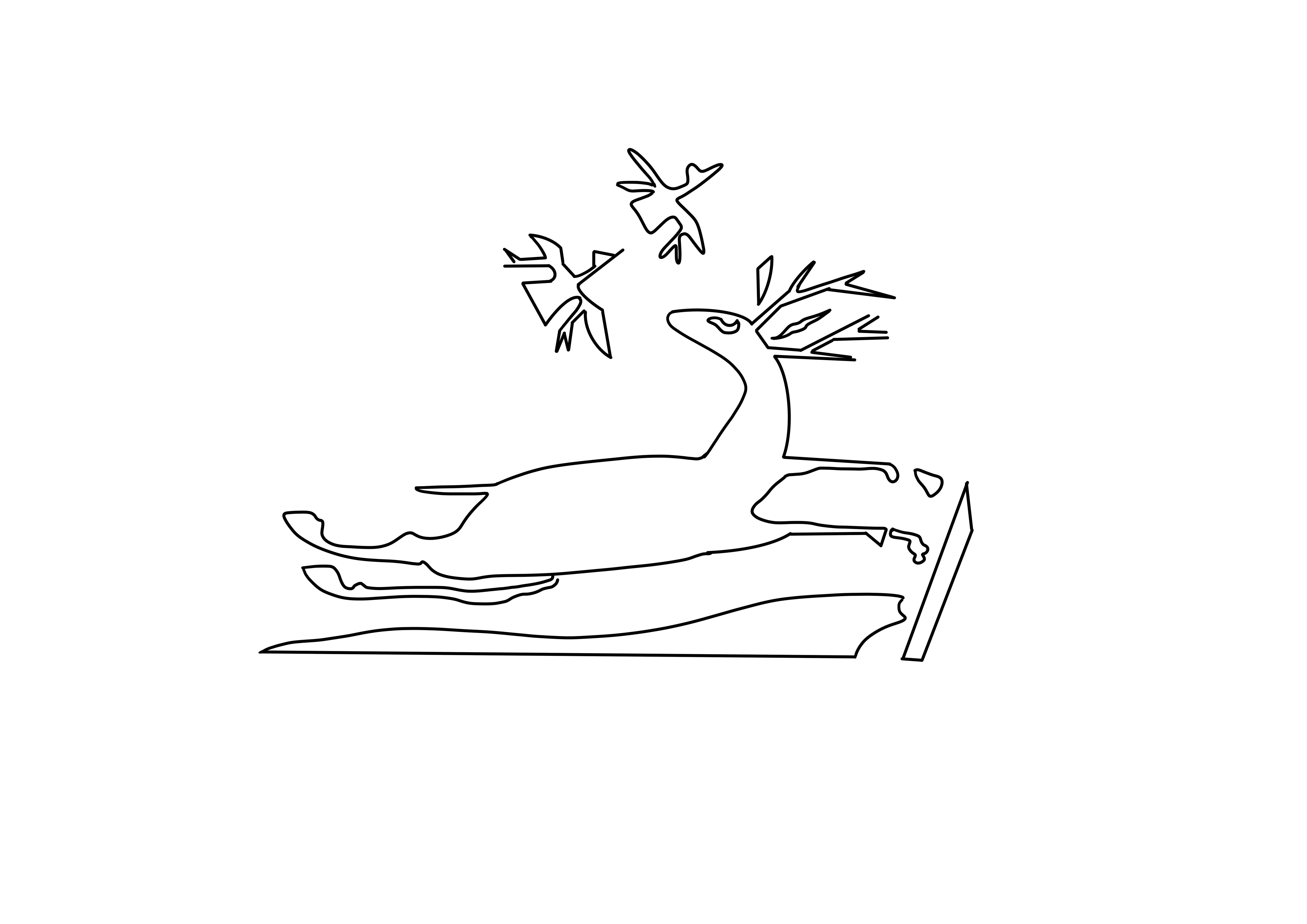 鹿 汉画像砖